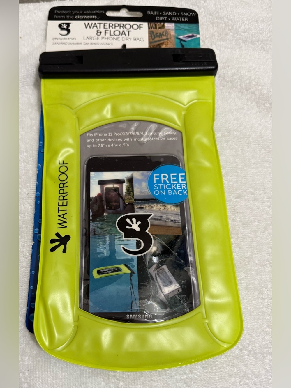 Waterproof Floating Phone Dry Bag - Neon Lime